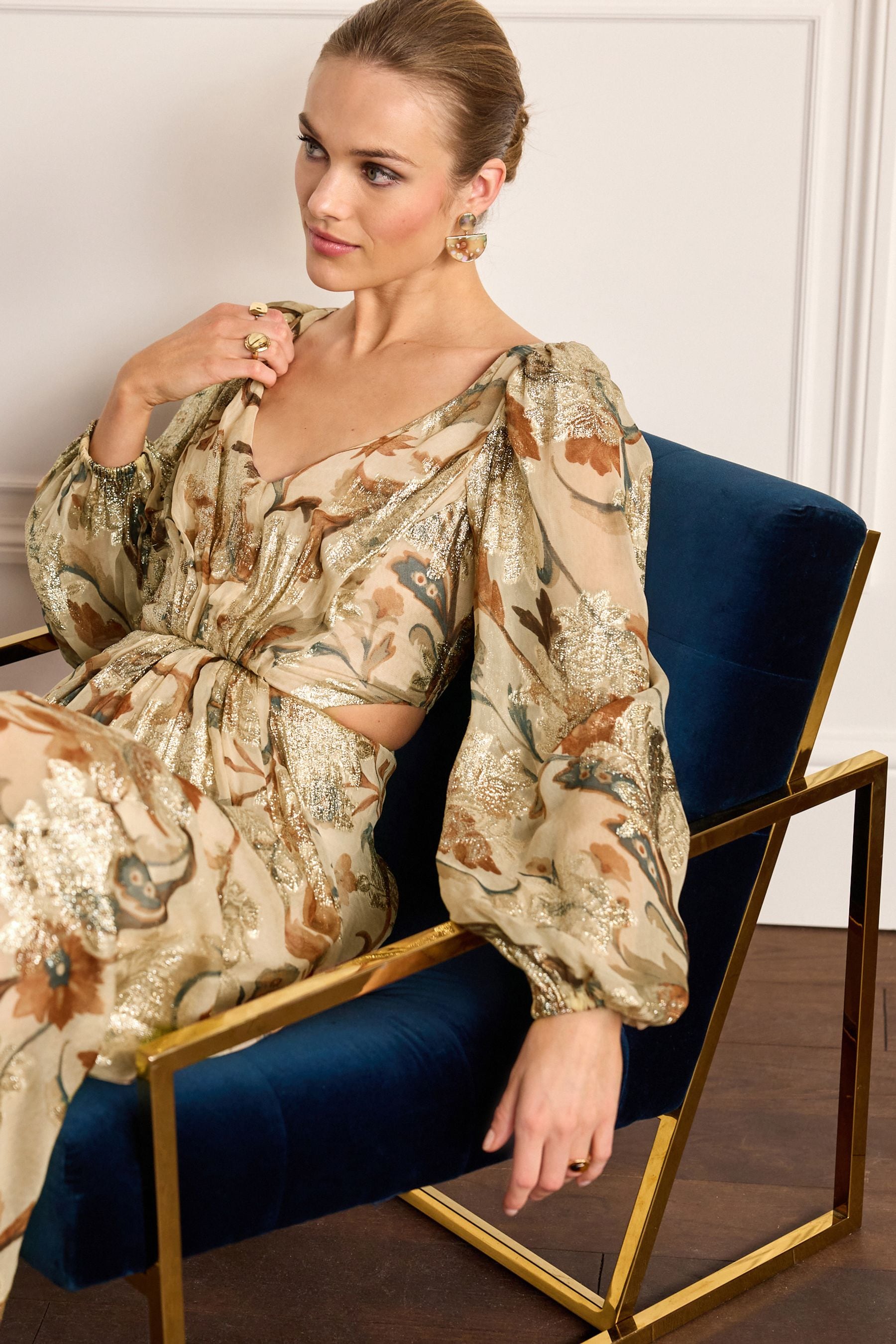 Next gold dress clearance