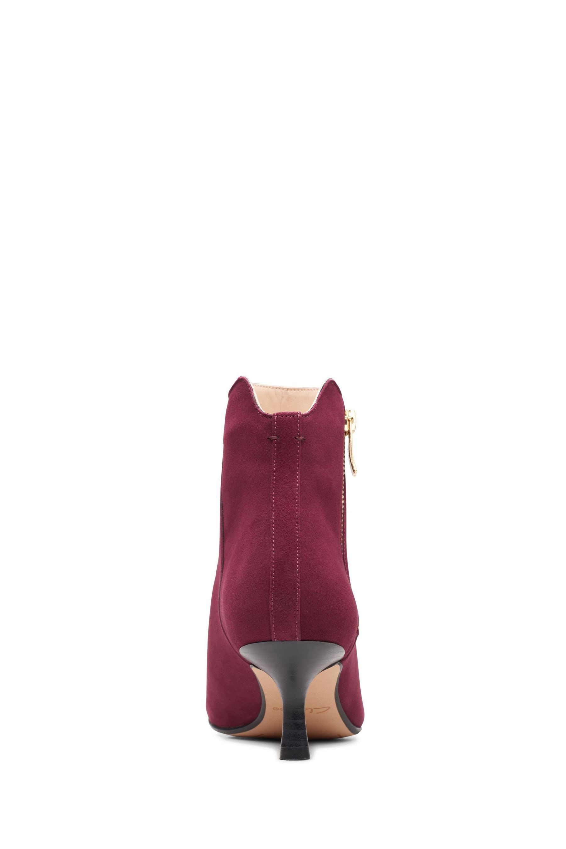 Clarks red ankle boots clearance