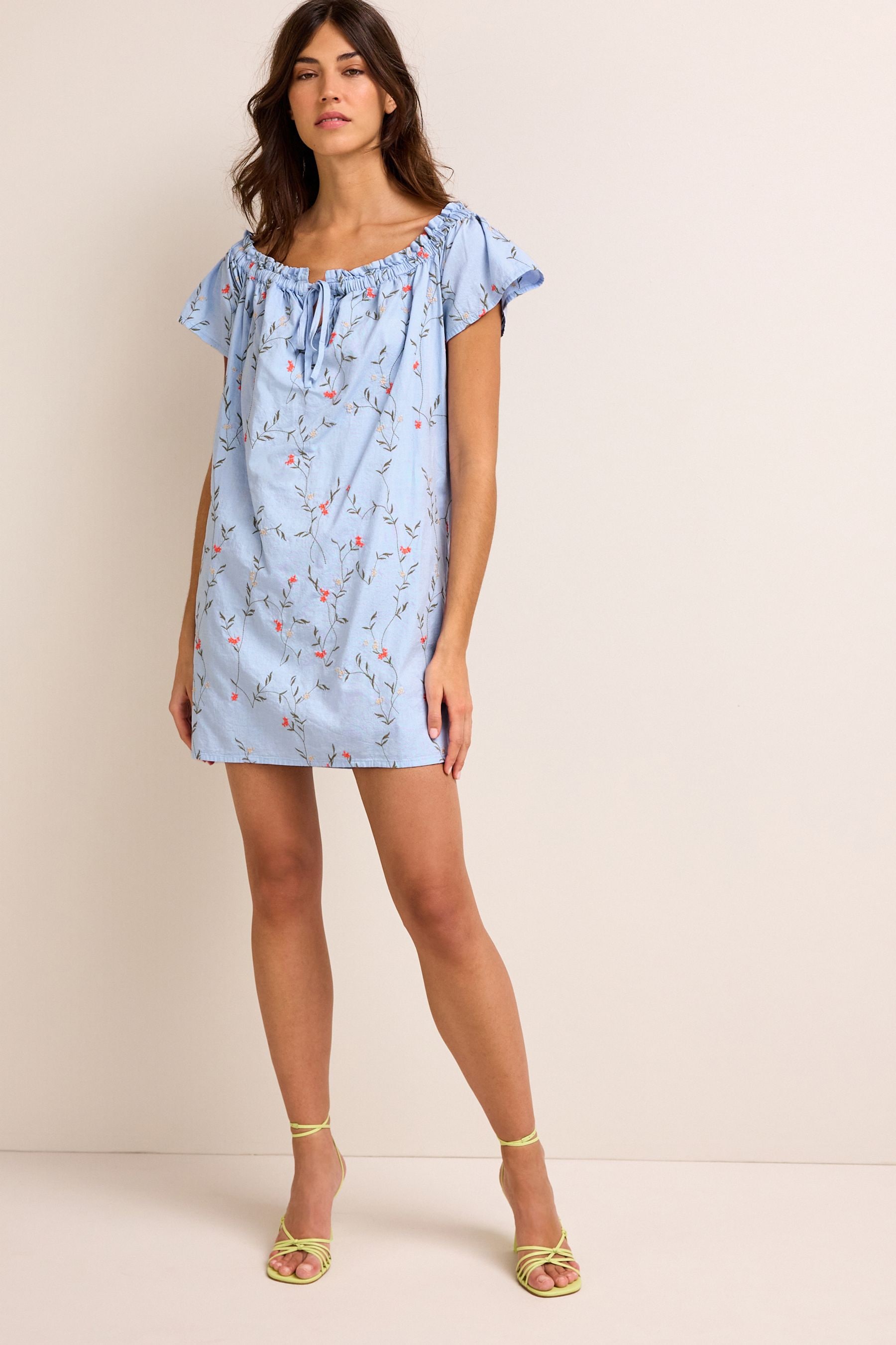 Next pale blue dress top