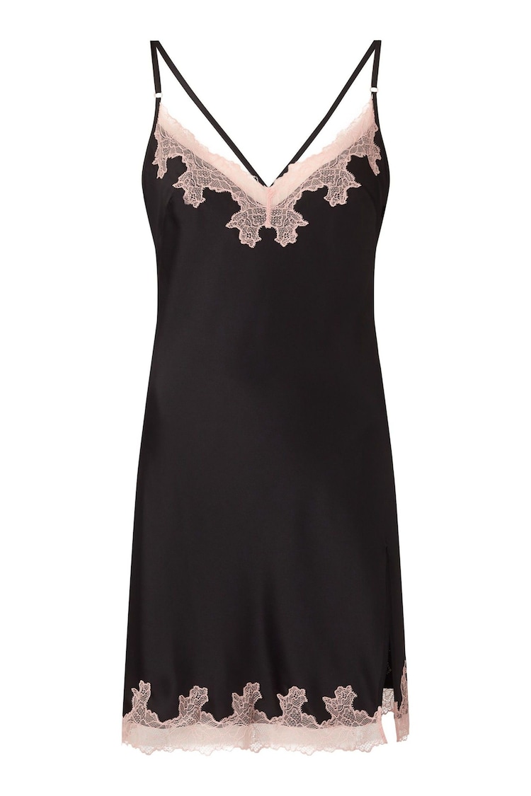 Ann Summers Black Sorella Satin Chemise Slip Nightie - Image 4 of 4