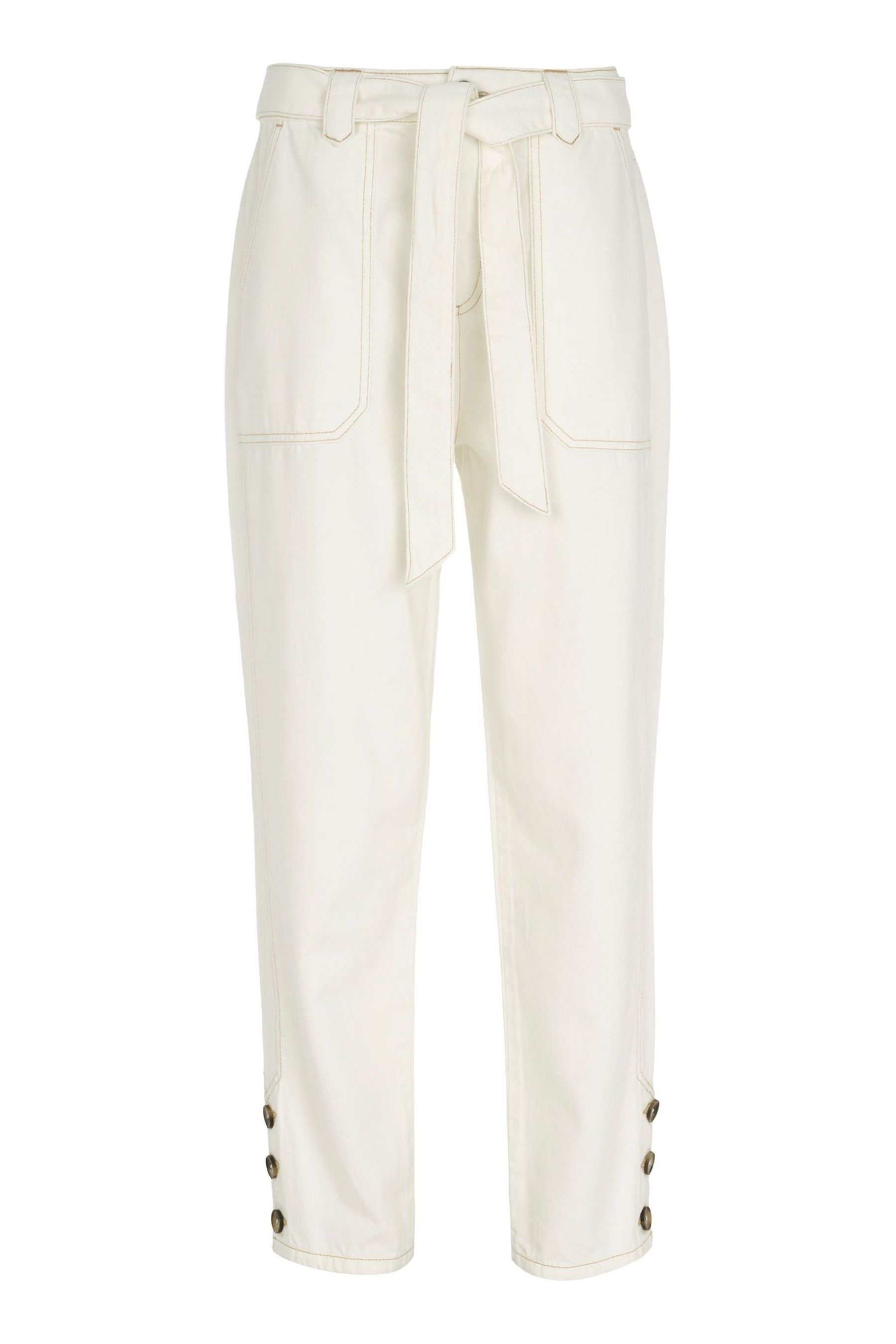 Velvet paperbag trousers on sale