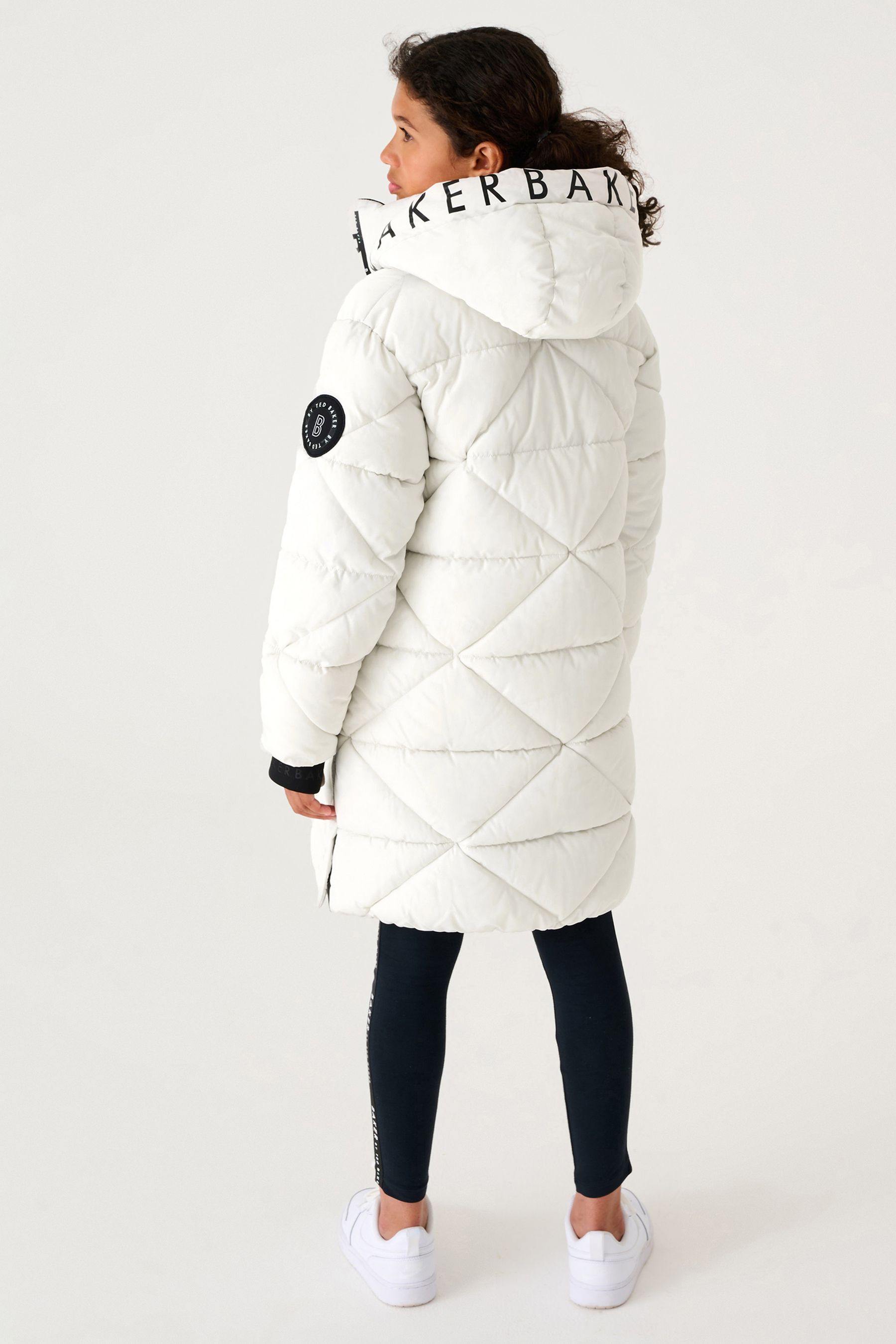 Buy Baker by Ted Baker Shower Resistant Quilted Longline Coat from Next Luxembourg