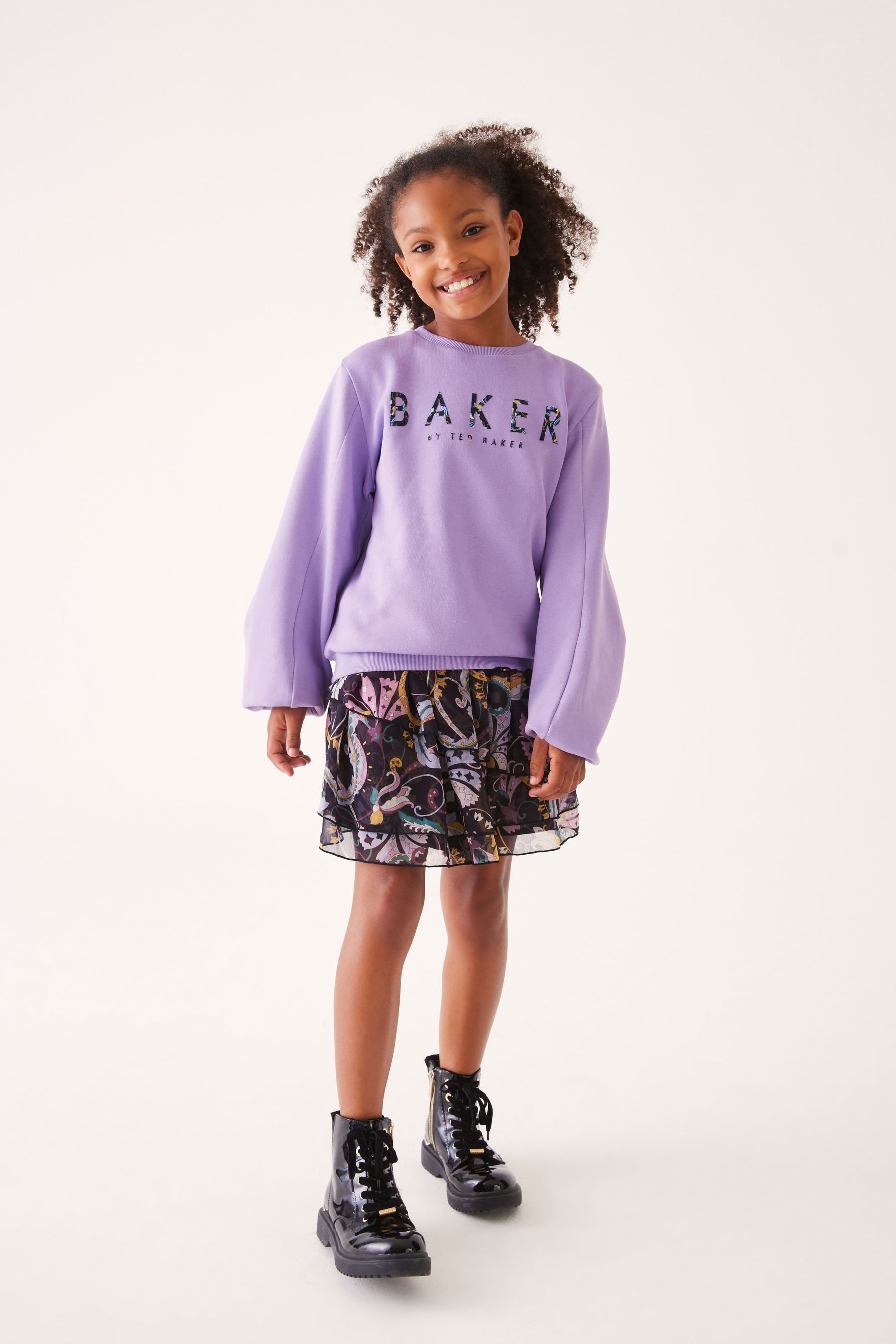 Buy Baker by Ted Baker Lilac Purple Sweater and Skirt Set from Next Luxembourg