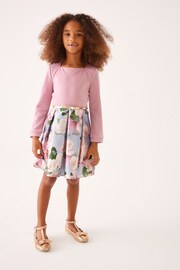 Baker by Ted Baker Pink Long Sleeve Floral Dress - Image 1 of 9