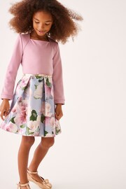 Baker by Ted Baker Pink Long Sleeve Floral Dress - Image 3 of 9