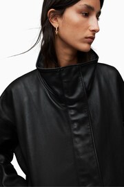 AllSaints Black 100% Cotton Ryder Jacket - Image 6 of 10