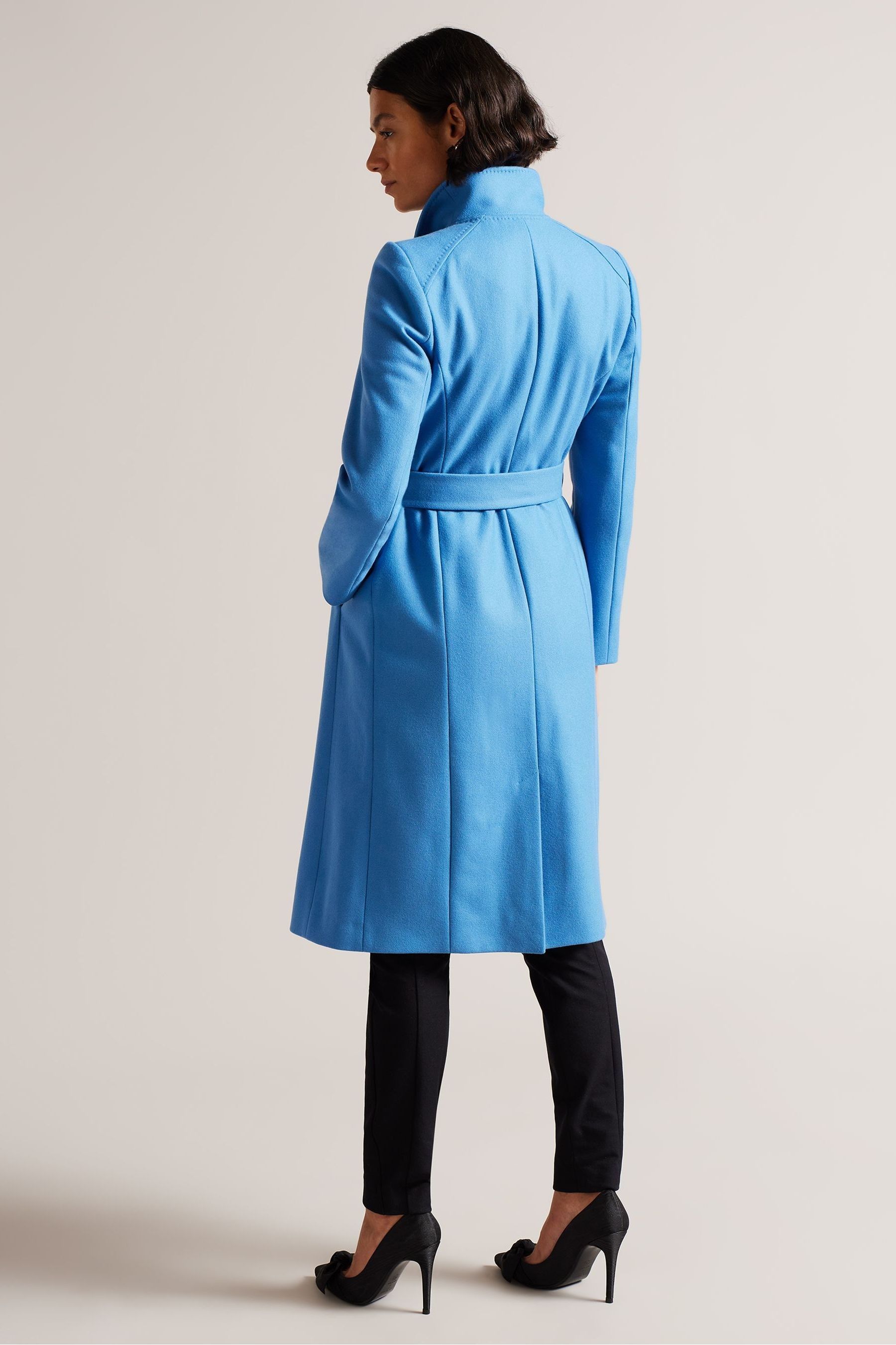 Buy Ted Baker Blue Mid Length Wool Wrap Coat from Next Luxembourg