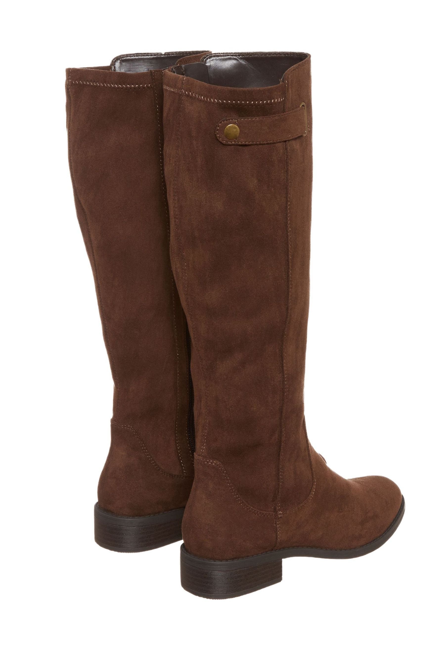 Buy M Co Brown Suedette Knee High Flat Boots from Next Ireland