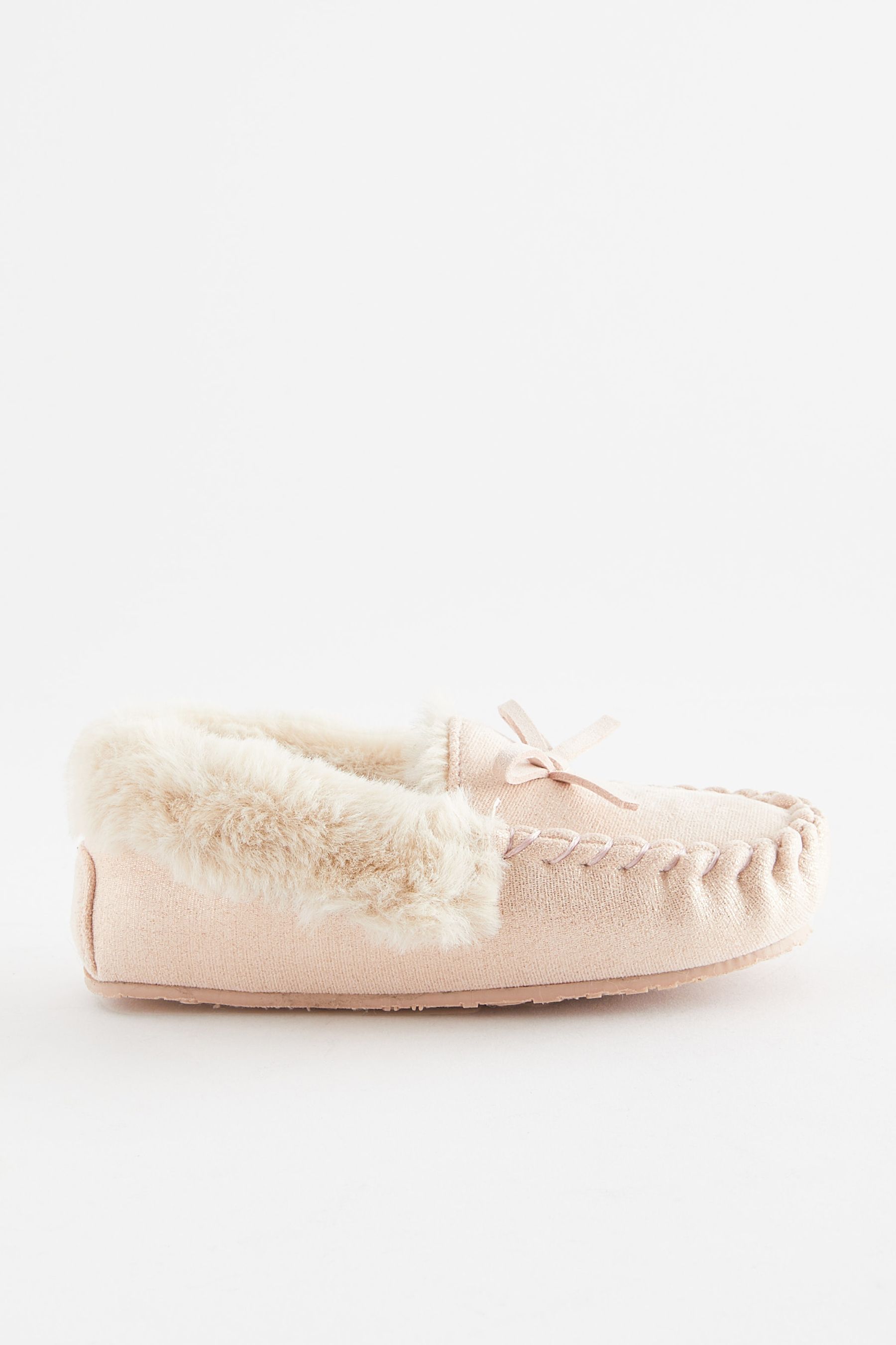 Buy Pink Sparkle Moccasin Slippers from Next Slovenia
