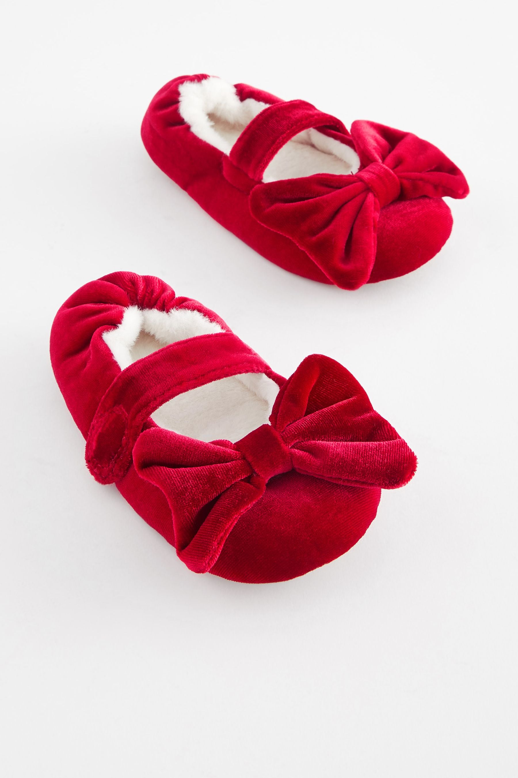 Buy Red Bow Ballet Slippers from Next Luxembourg