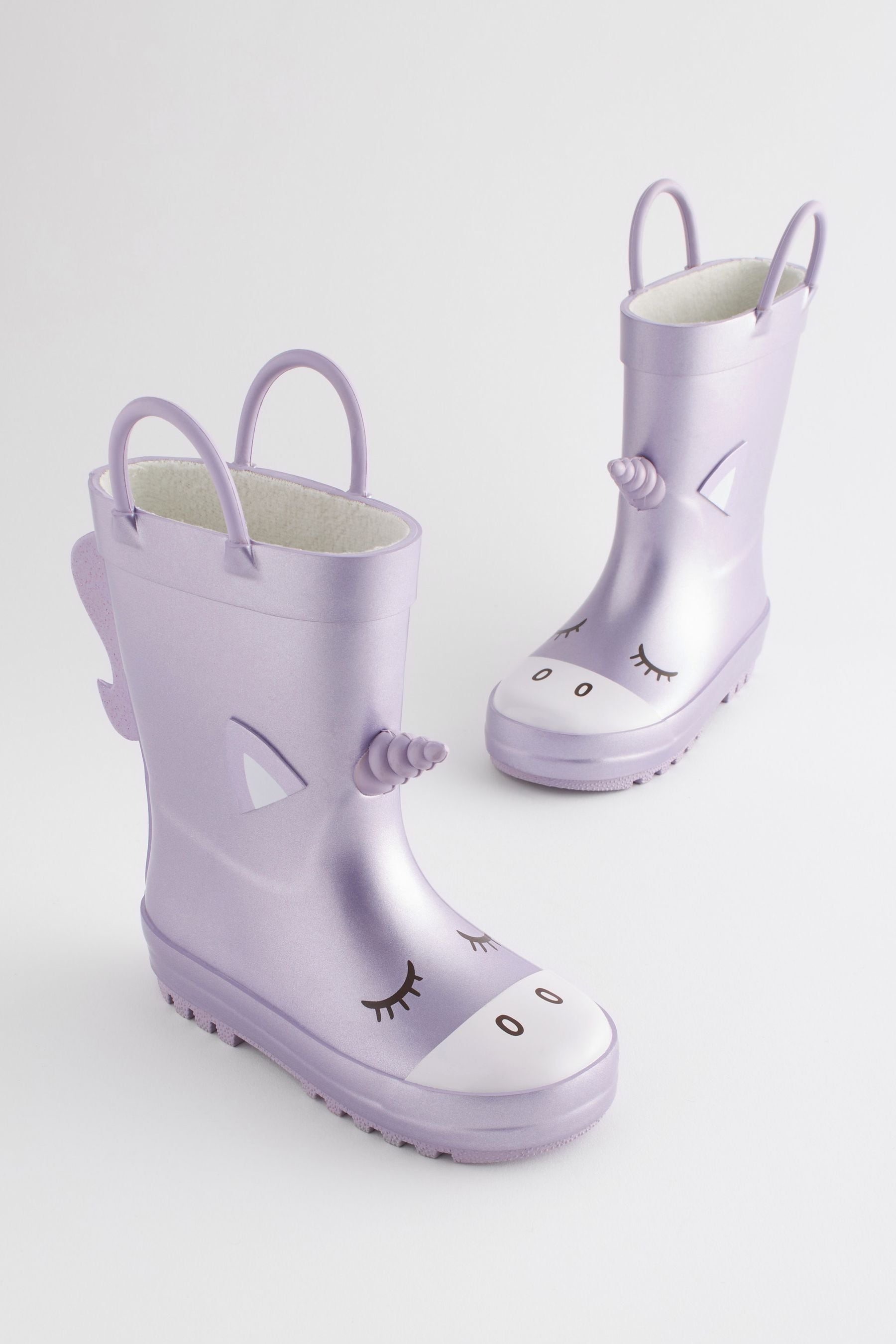 Buy Lilac Purple Unicorn Handle Wellies from Next Luxembourg