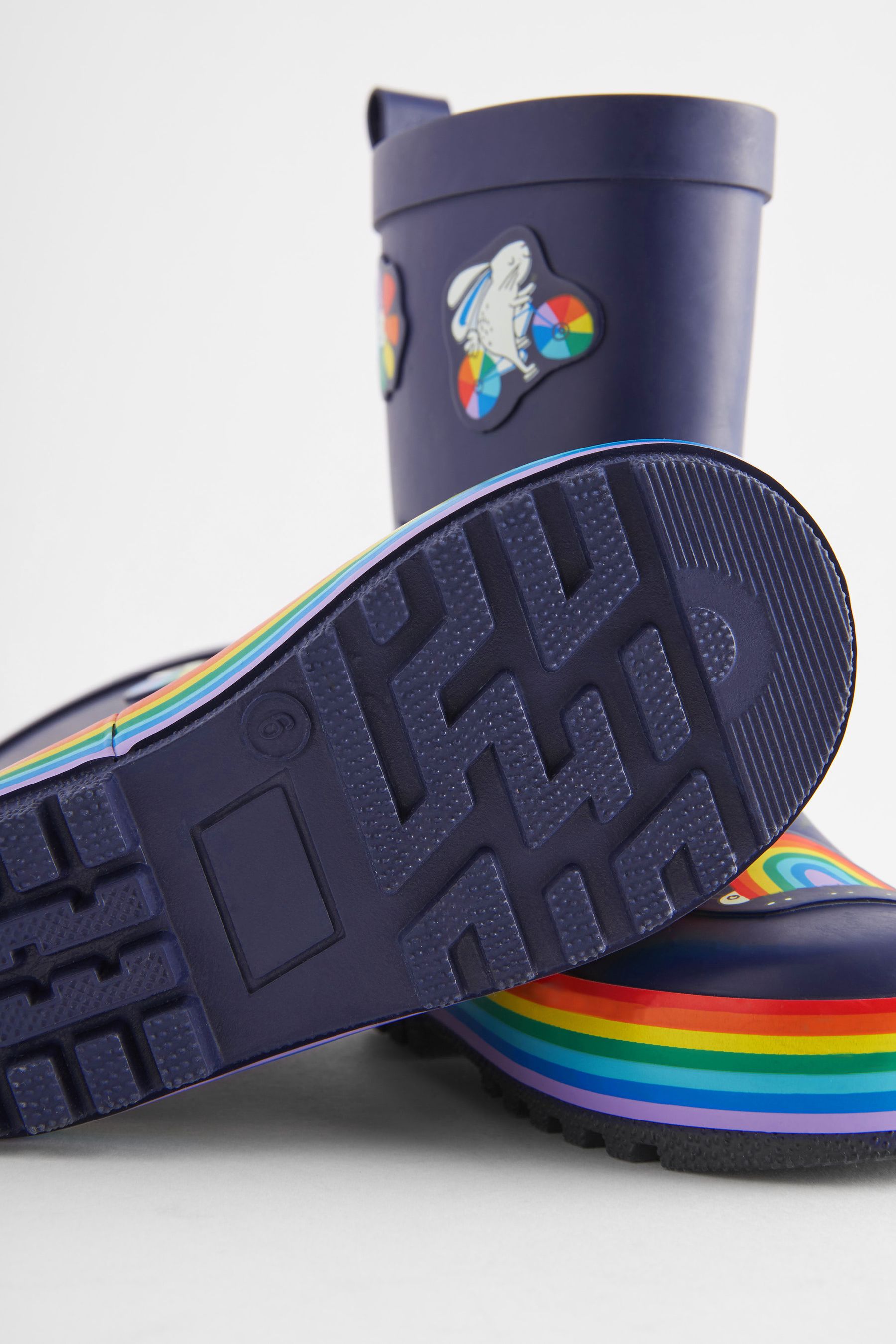 Buy Navy Blue Rainbow Rubber Wellies from Next Ireland