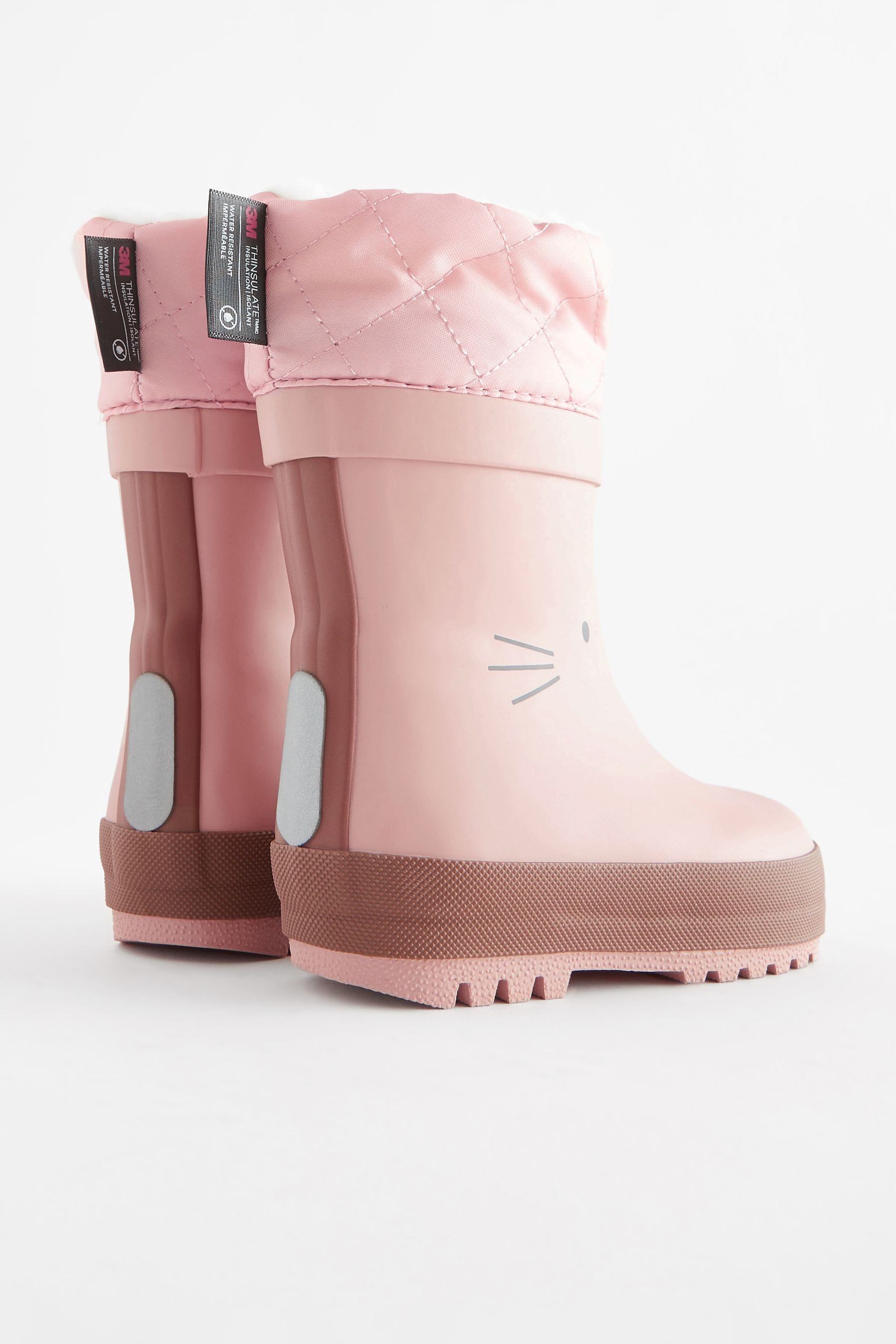 Pink Bunny Thermal Thinsulate Lined Cuff Wellies