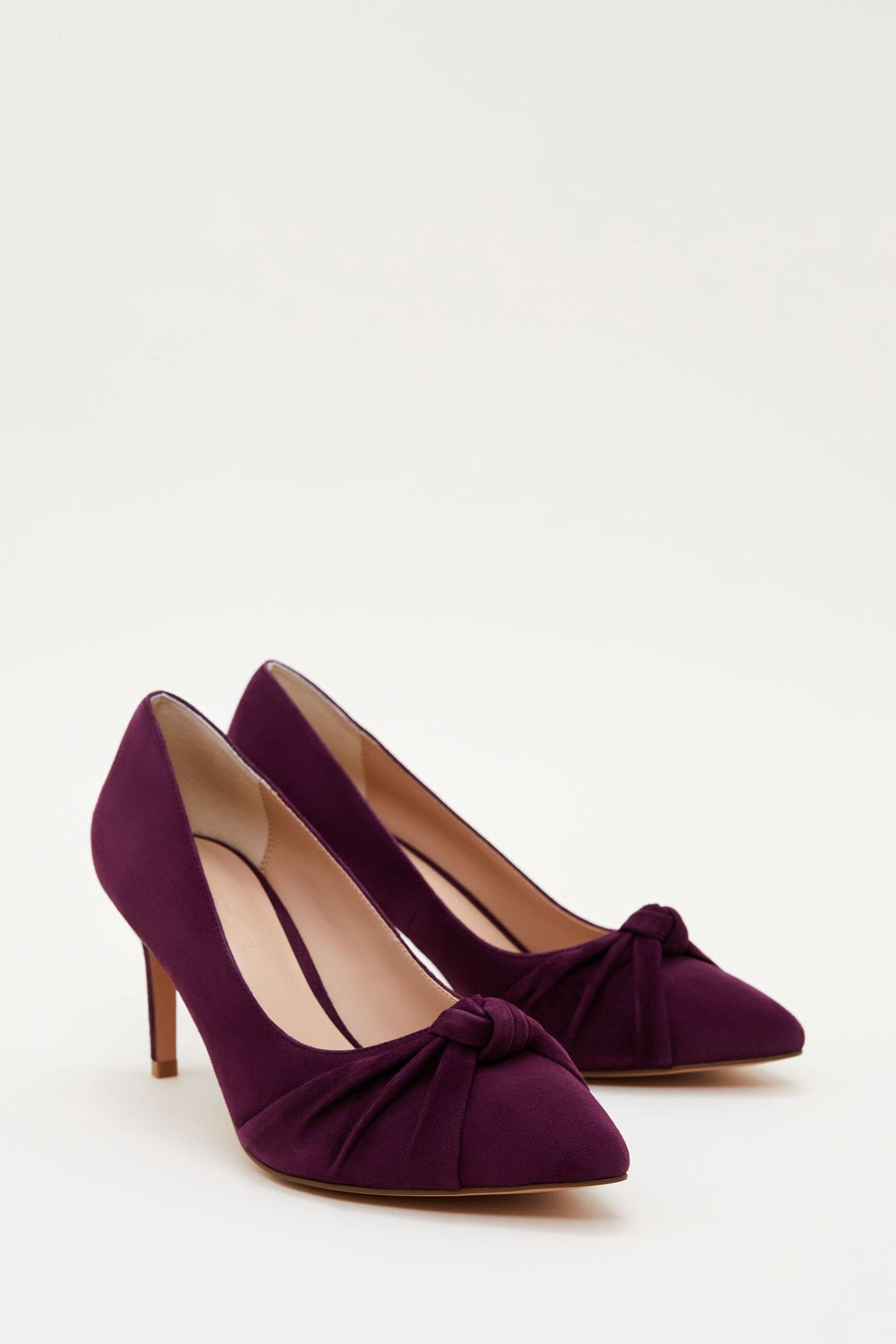 Buy Phase Eight Purple Knot Front Suede Court Shoes from Next Ireland