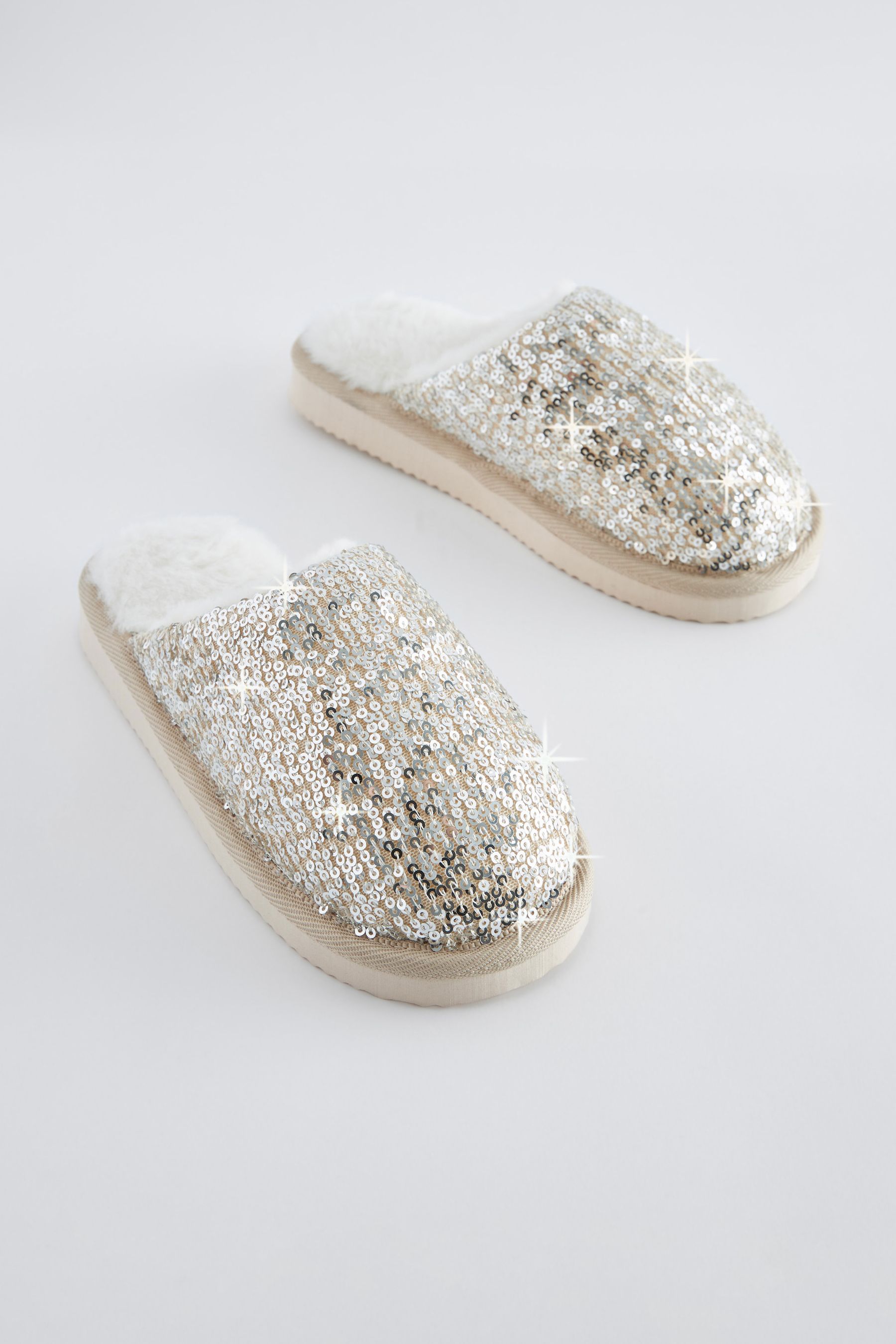 Sparkly mule slippers store