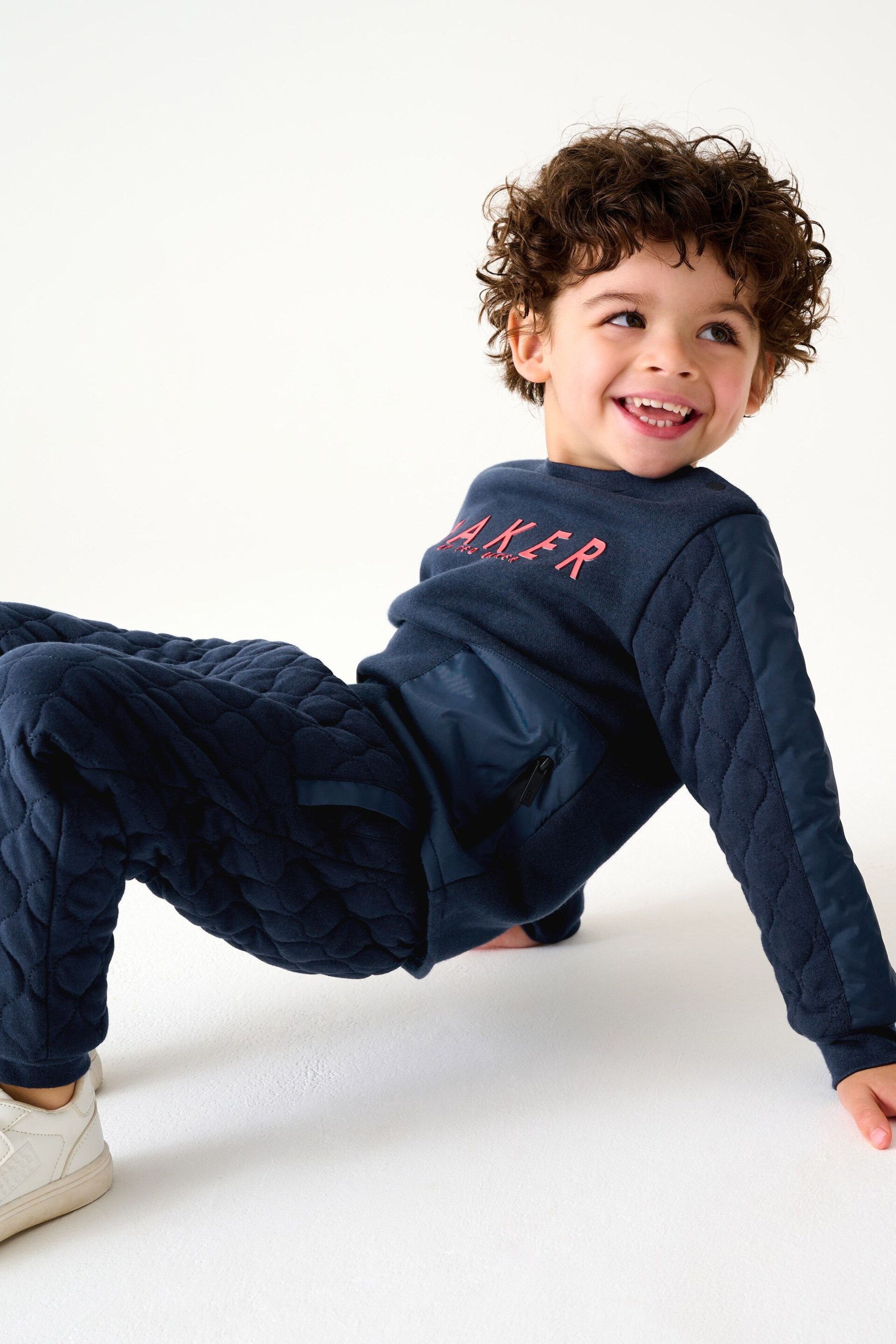 Baker by Ted Baker (0-6yrs) Quilted Sweater and Jogger Set - Image 7 of 13