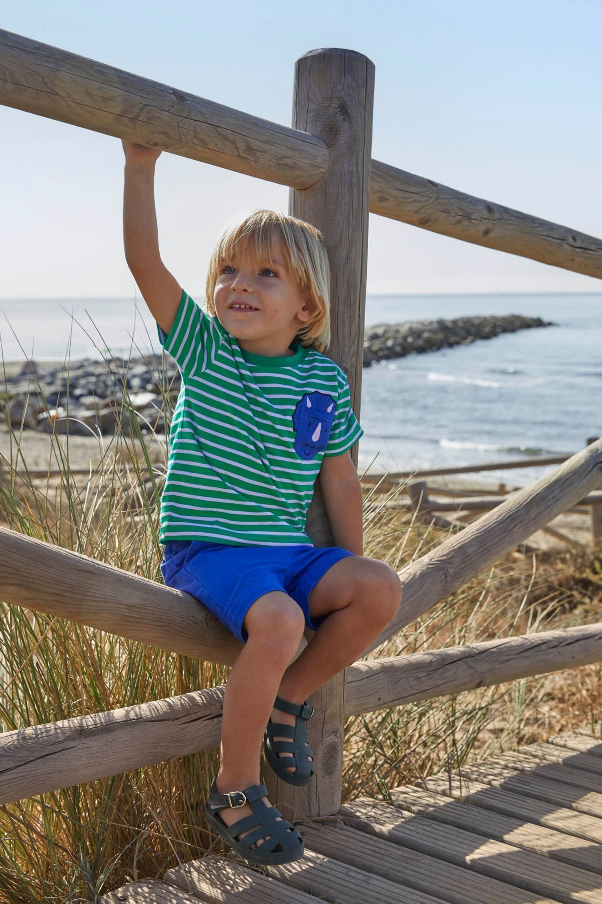 JoJo Maman Bébé Cobalt Blue Twill Chino Shorts - Image 2 of 3