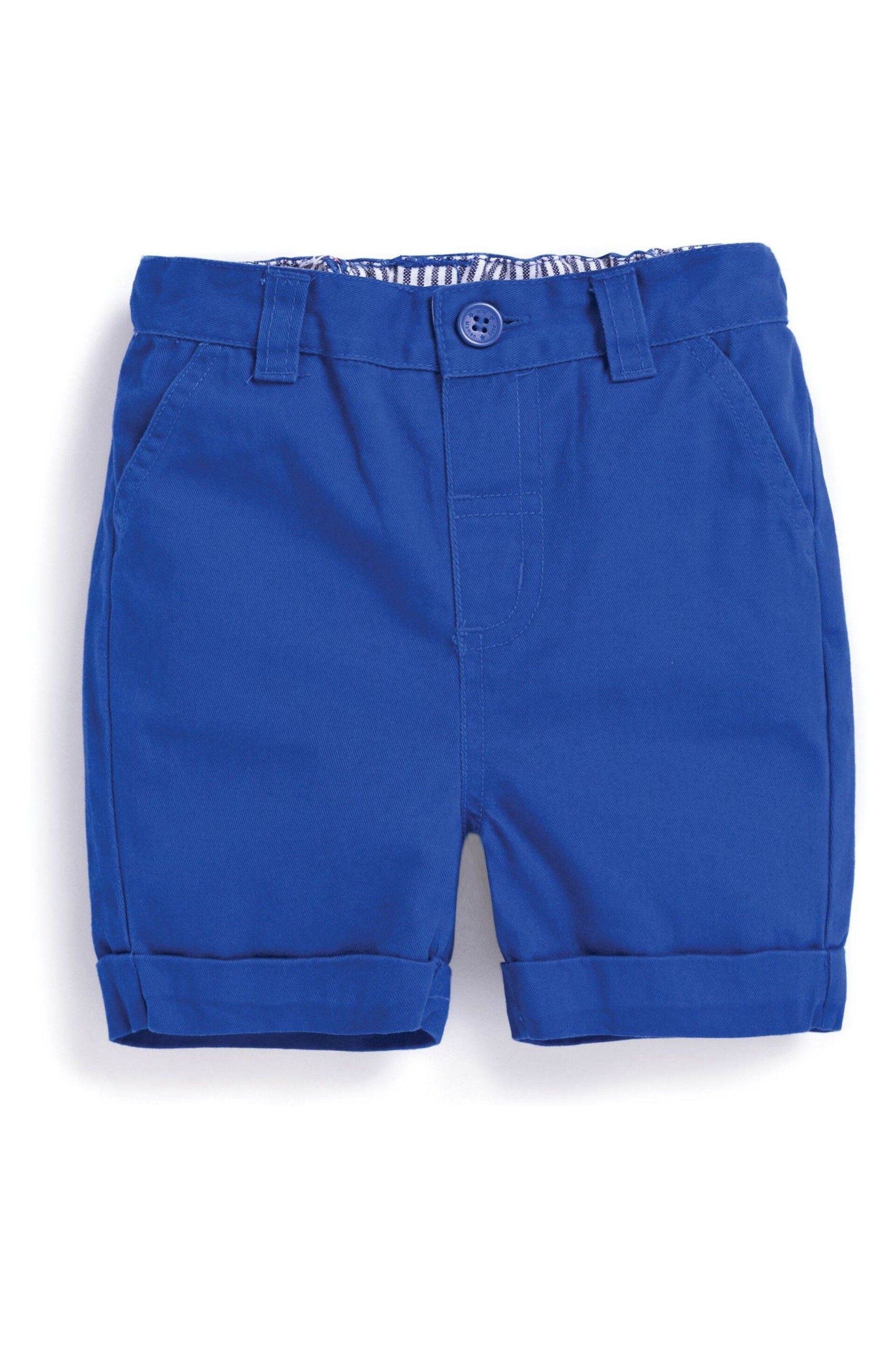 JoJo Maman Bébé Cobalt Blue Twill Chino Shorts - Image 3 of 3