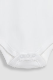 JoJo Maman Bébé White Lion Embroidered Collar Bodysuit - Image 5 of 5