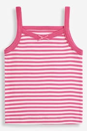 JoJo Maman Bébé Pink 3-Pack Vest Set - Image 4 of 5