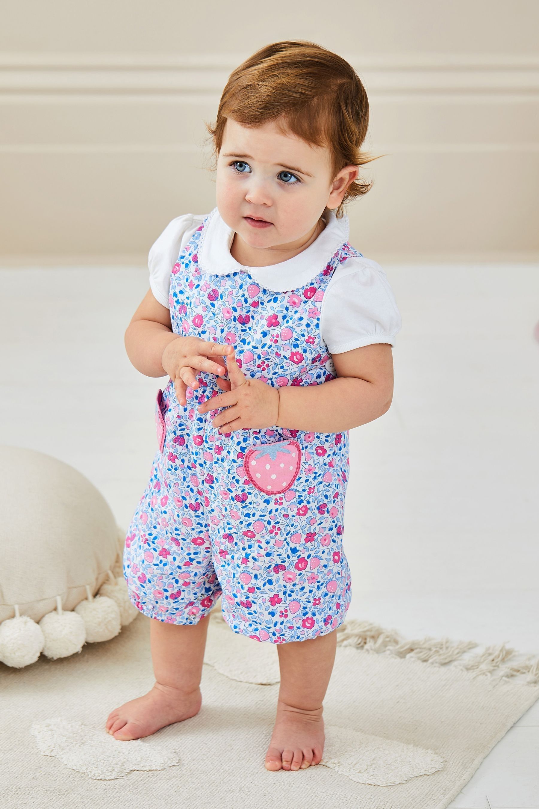 Buy JoJo Maman Bebe White Plain Peter Pan Collar Baby Bodysuit from the Next UK online shop
