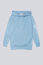 Pineapple Blue Longline Logo Hoodie - Image 5 of 5