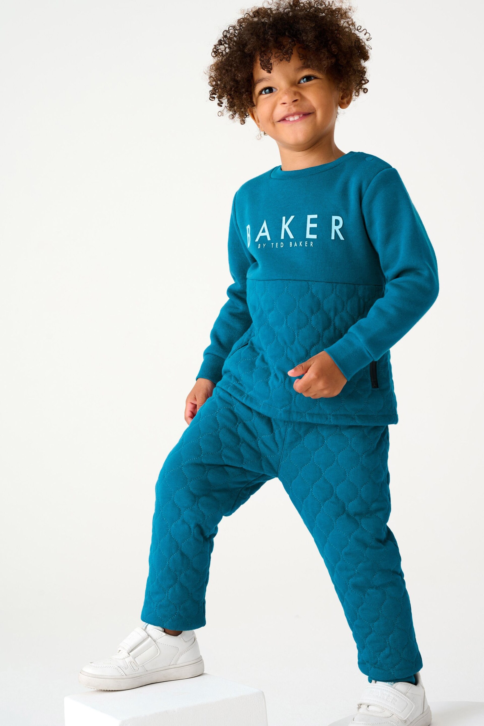 Baker by Ted Baker (0-6yrs) Quilted Sweater and Jogger Set - Image 2 of 13