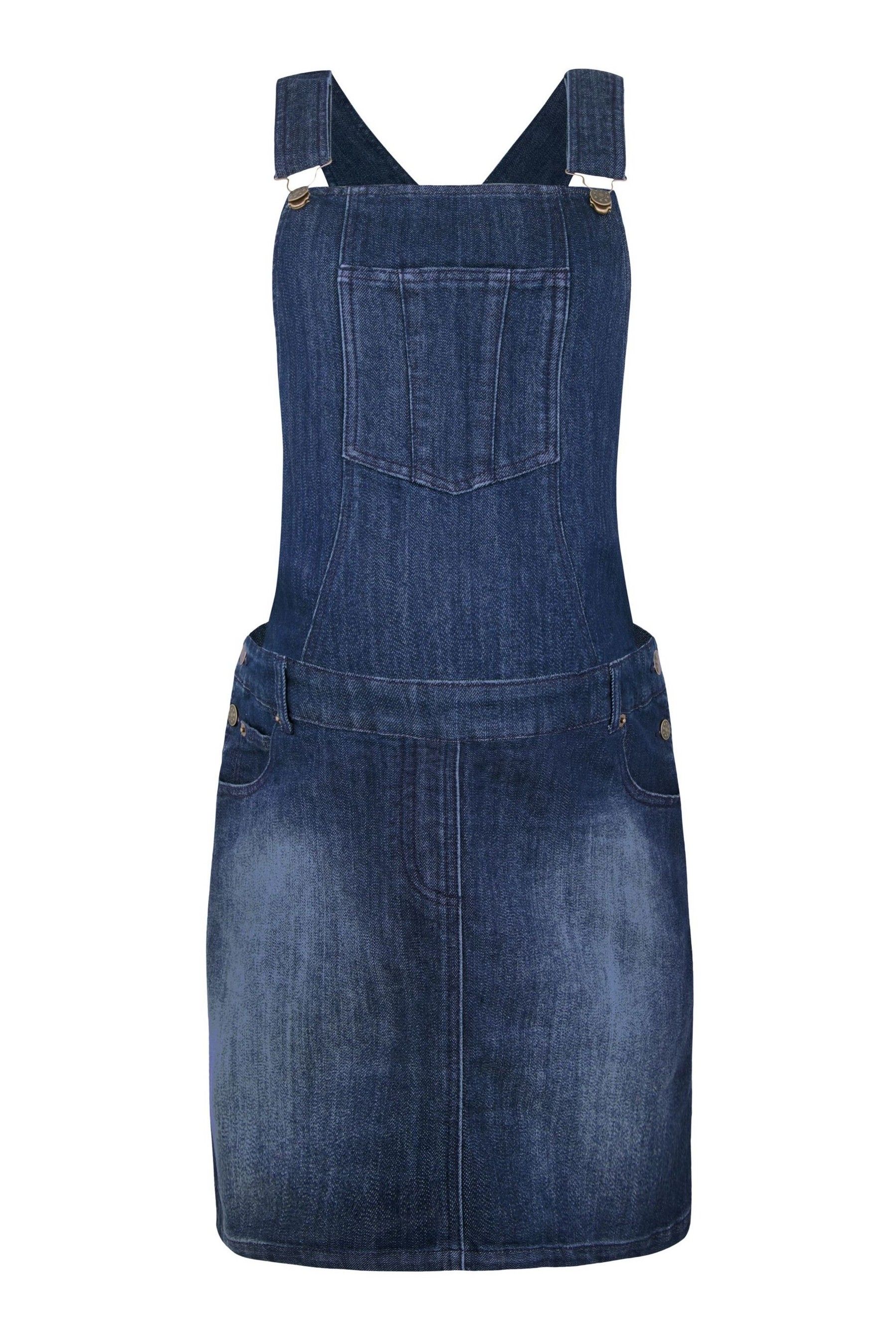 Buy JoJo Maman Bebe Maternity Blue Mid Wash Denim Dungaree Dress from Next Luxembourg