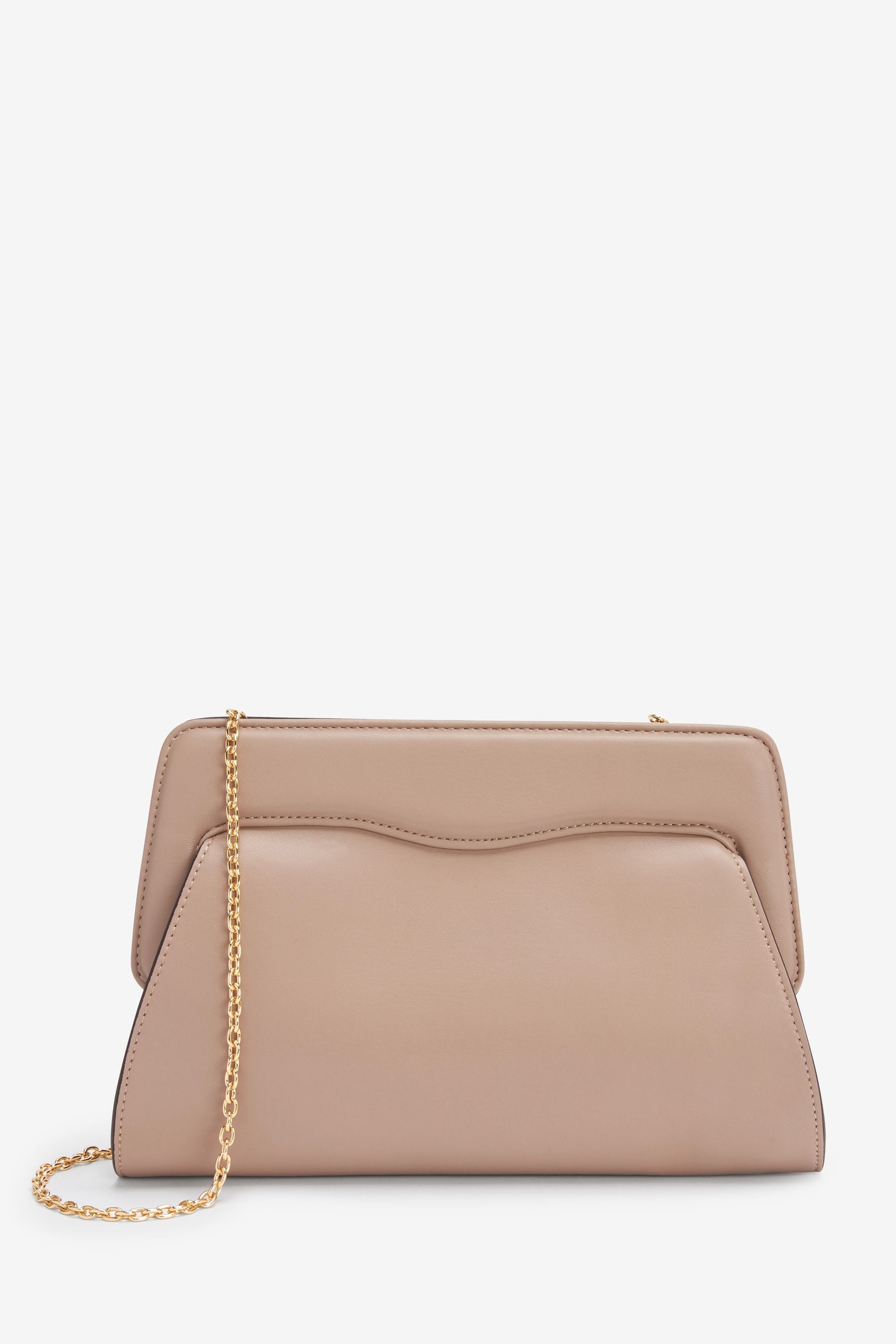 Buy Mink Brown Curved Clutch Bag from Next Ireland