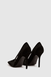 Reiss Black Dahlia Leather Sheer Court Shoes - Image 5 of 6
