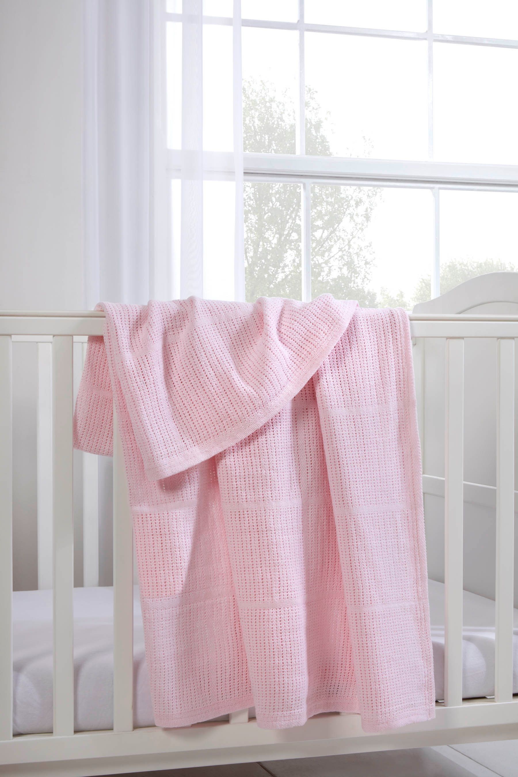 Buy Martex Baby Pink Cellular 100 Cotton Blanket from the Next UK online shop