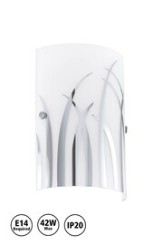 Eglo White Rivato Wall Light in Chrome Decoration - Image 4 of 4