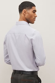 Lilac Purple Regular Fit Easy Care Textured Shirt - Image 3 of 8