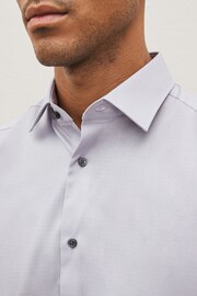 Lilac Purple Regular Fit Easy Care Textured Shirt - Image 4 of 8