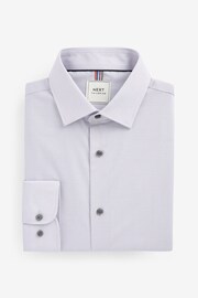 Lilac Purple Regular Fit Easy Care Textured Shirt - Image 6 of 8