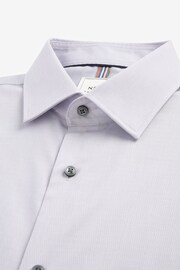 Lilac Purple Regular Fit Easy Care Textured Shirt - Image 7 of 8