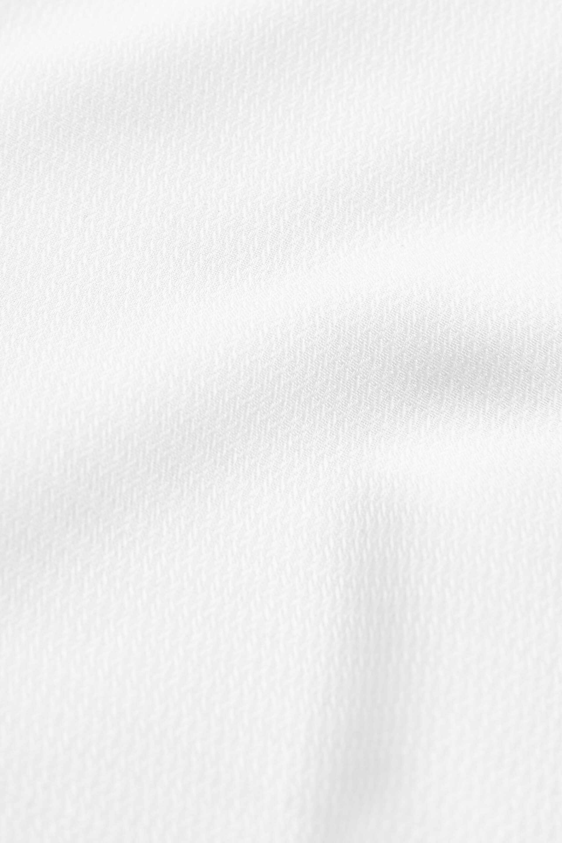 White Easy Care Textured Shirt - Image 8 of 8