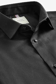 Black Regular Fit Easy Care Textured Shirt - Image 6 of 7