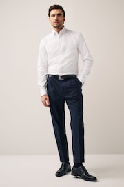 White Regular Fit Double Cuff Easy Care Oxford Shirt - Image 2 of 7