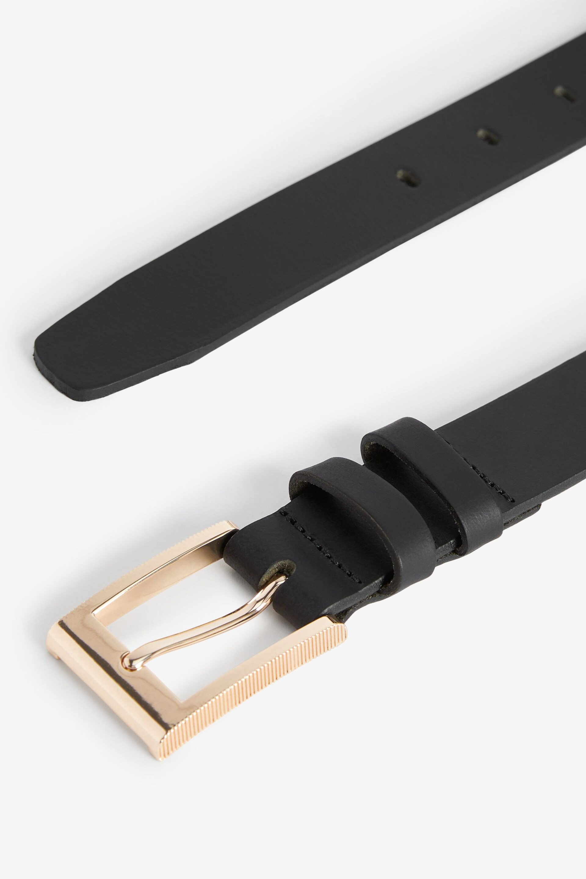Black/Gold Leather Belt - Image 4 of 4