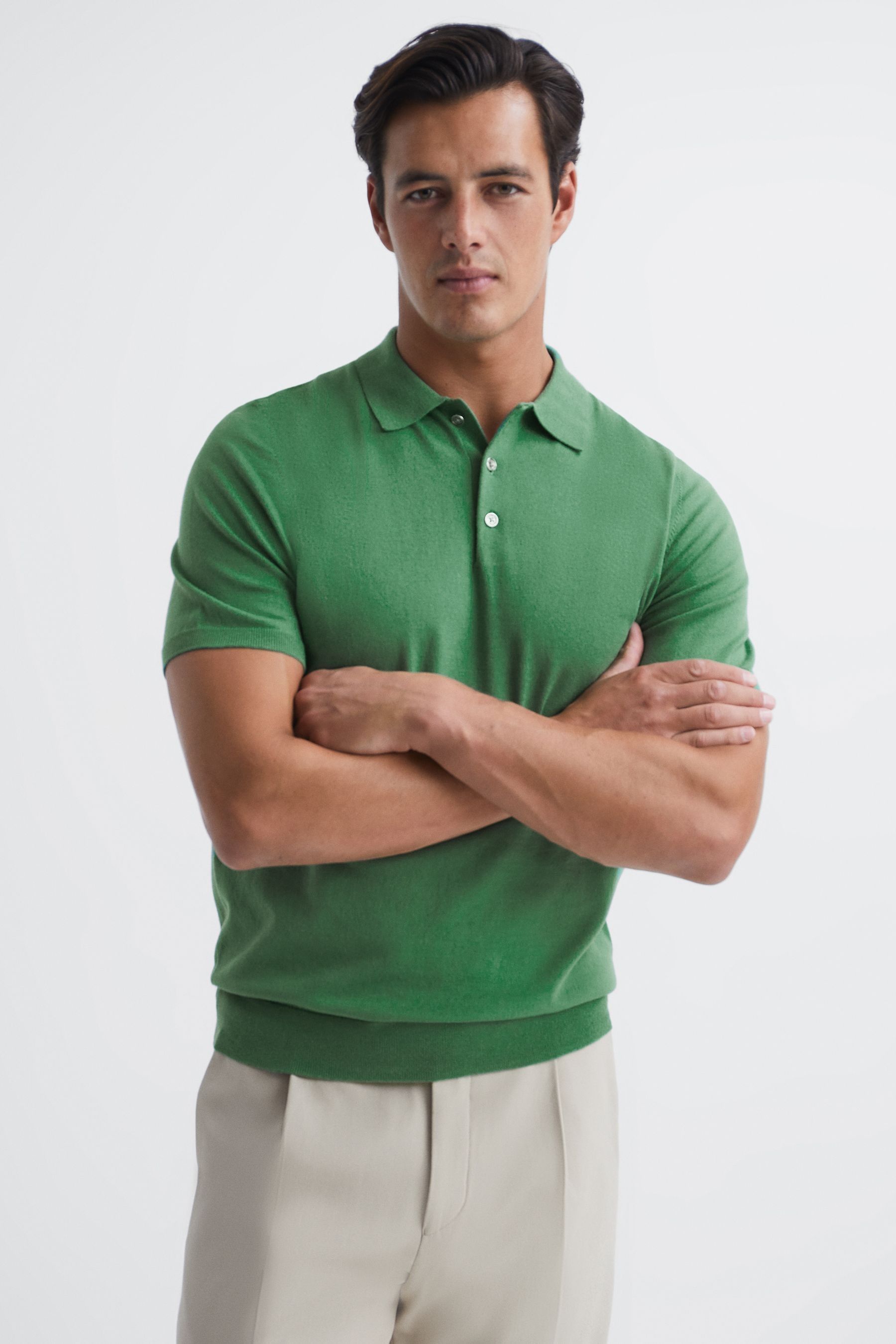 Buy Reiss Emerald Wilton Slim Fit Knitted Polo Shirt from Next Ireland