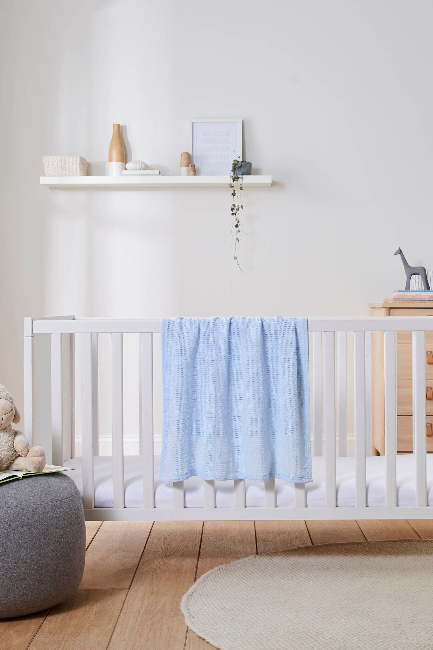 Buy Clair De Lune Blue Large Cellular 100 Cotton Blanket from the Next UK online shop