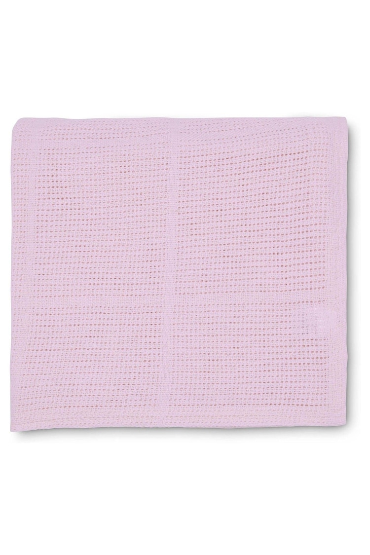 Clair De Lune Pink Large Cellular Blanket - Image 3 of 3