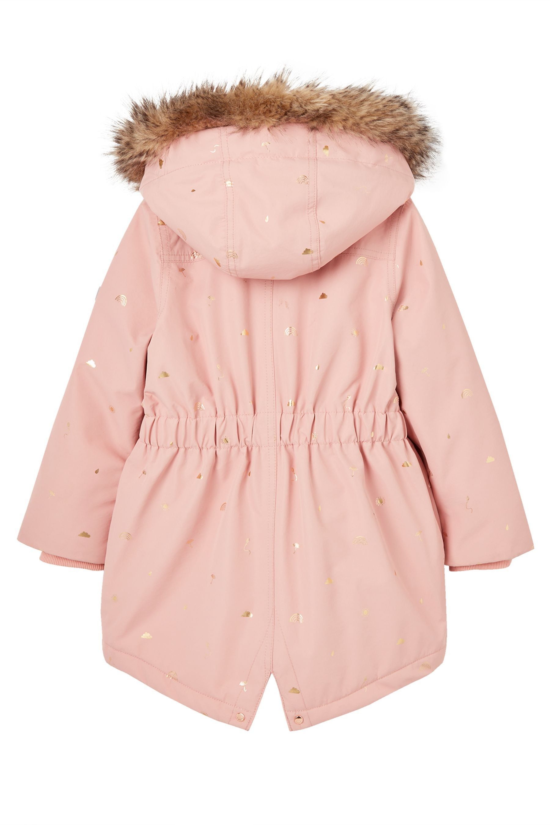Buy Joules Pink Alix Print Waterproof Parka from Next Luxembourg