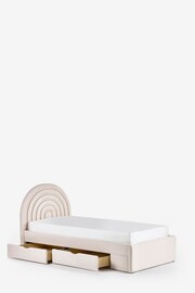 Soft Cosy Bouclé Ivory Kids Rainbow Upholstered Drawer Storage Bed Bed - Image 6 of 6