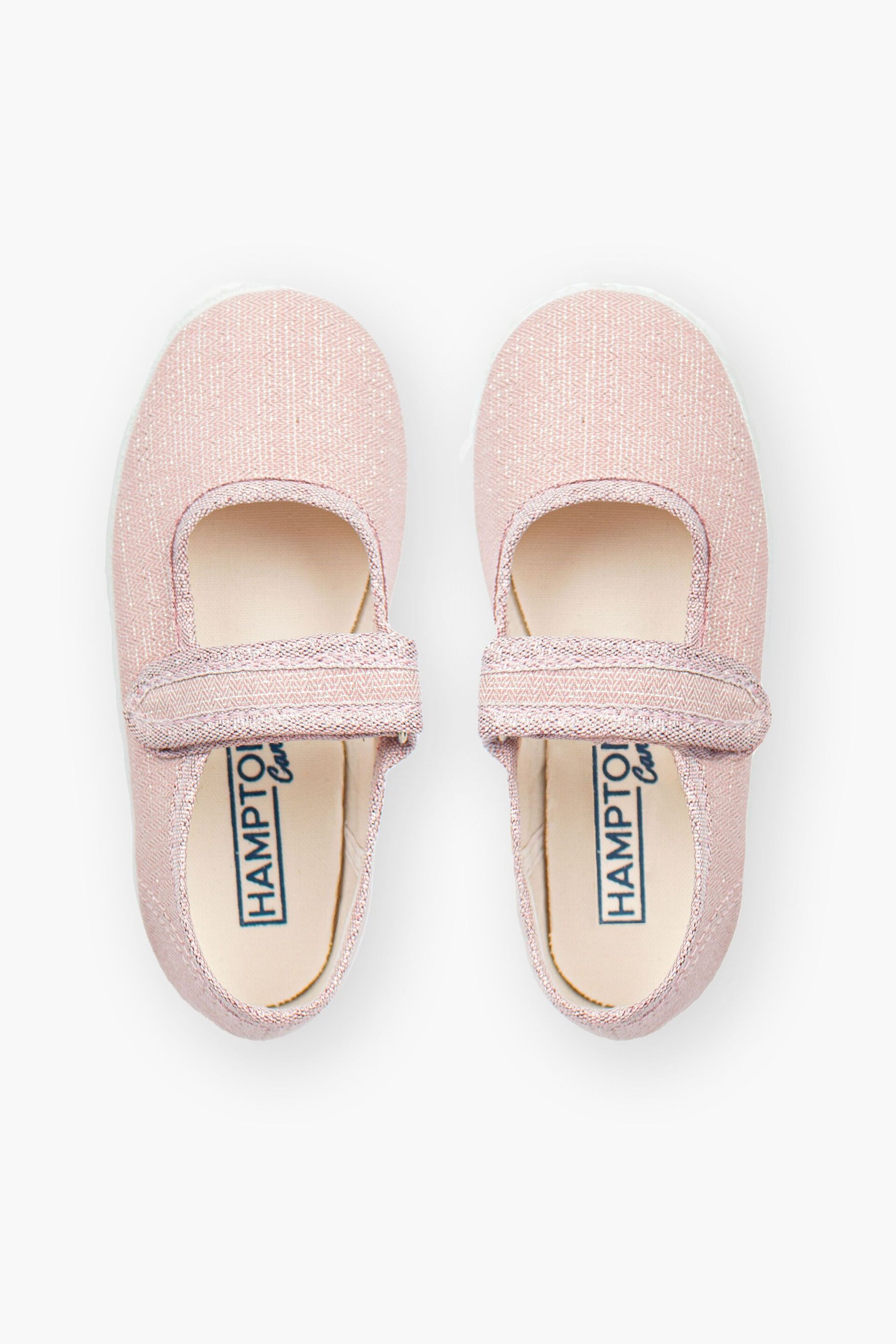 Trotters London Pink Sparkle Martha Canvas Shoes - Image 2 of 2