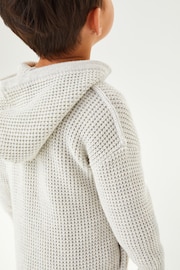 Ecru Cream Knitted Zip Through Hoodie (3mths-7yrs) - Image 5 of 8