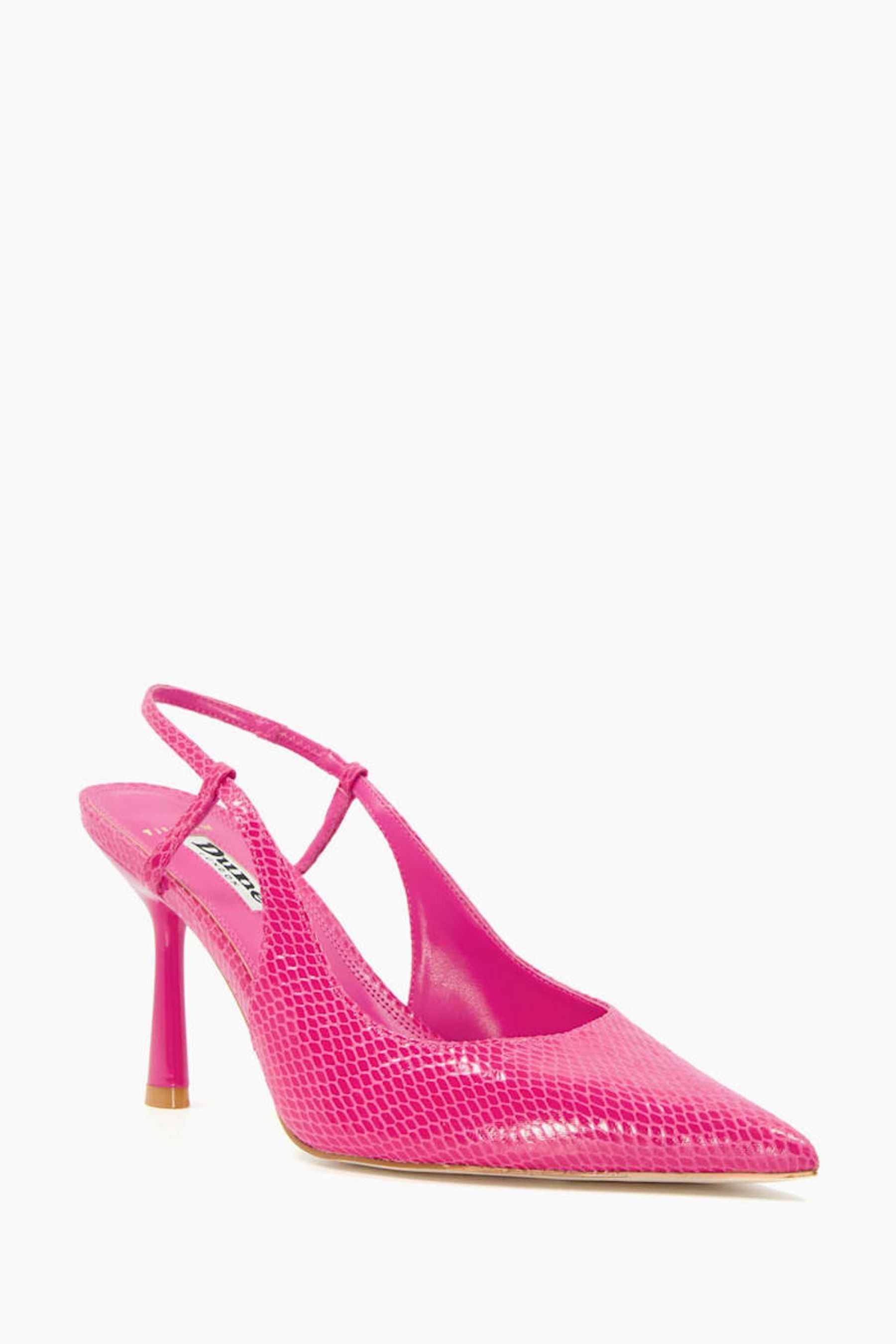 Buy Dune London Pink Cabanna Oval Sprayed Heels from Next Luxembourg