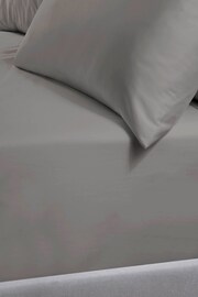 TLC Grey 5* 240 Thread Count Fitted Sheet - Image 1 of 1