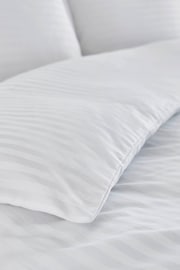 Liddell White 400 Thread Count Egyptian Cotton Striped Duvet Cover and Pillowcase Set - Image 3 of 3